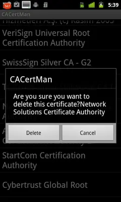 CACertMan android App screenshot 0