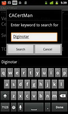 CACertMan android App screenshot 1